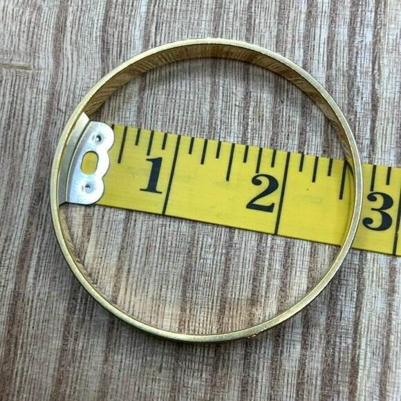 Monet Navy Blue Enamel Gold Tone Bangle Bracelet - Picture 5 of 5